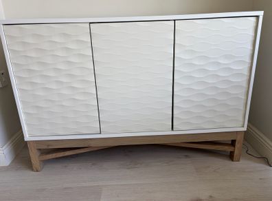 Large Sideboard + TV Unit - White & Oak Effect