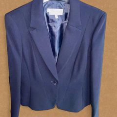Hobbs London Navy Tailored Blazer UK 10  Freshly Dry Cleaned