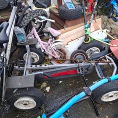 Chain saws, table saws, Generators, go carts, bikes