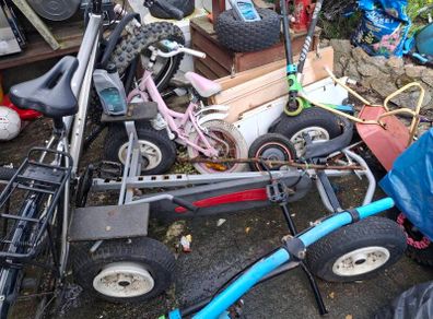 Chain saws, table saws, Generators, go carts, bikes