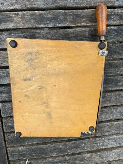 Vintage wooden paper guillotine