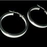 Vintage 9ct White Gold Hallmarked Hoop Earrings Image 6