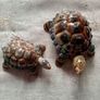 Vintage collectible WADE "The Tortoise Family" Papa Ashtray and Baby Tortoise Image 2