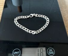 Men's silver curb bracelet