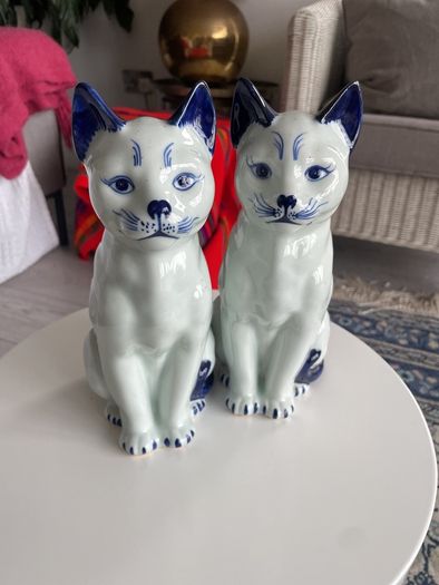 Large Vintage Ceramic Cats