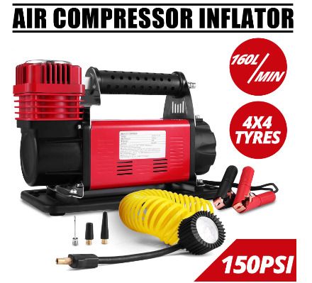 BRAND NEW 12V Air Compressor Car Inflator Pump 150PSI Single Cylinder RV Motorcycle Tire Air Pump Portable Tire Pump Car Accessories