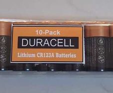 10 x Duracell CR123A Lithium Batteries HKC
