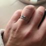 Ring,Triple Raw Blue Diamond Ring, Rose Gold Ring Image 8