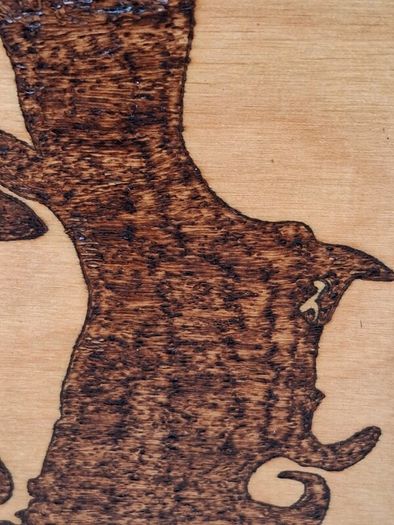 Original Pyrography of Che Guevara