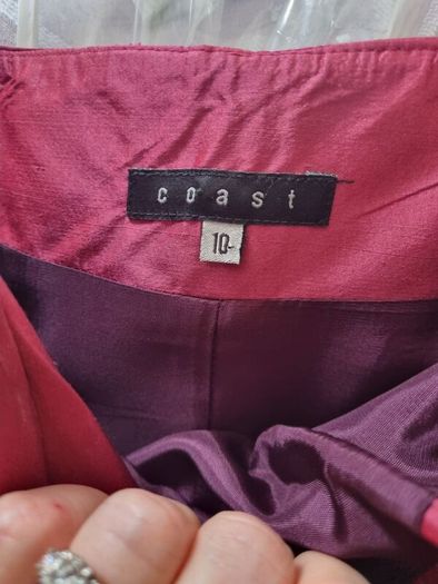 Cerise pink strapless bridesmaid dresses