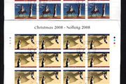 2008 Ireland Christmas Commemorative Stamps Sheetlet Plate 1A1A1A1A Fine Used with Dublin CDS cancel of 7th November 2008 (First day of issue)