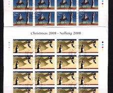 2008 Ireland Christmas Commemorative Stamps Sheetlet Plate 1A1A1A1A Fine Used with Dublin CDS cancel of 7th November 2008 (First day of issue)