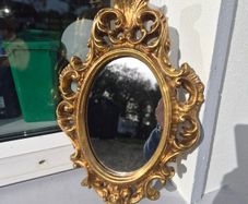 old 13 inches tall  gilt  mirror