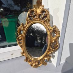 old 13 inches tall  gilt  mirror