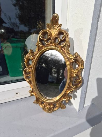 old 13 inches tall  gilt  mirror