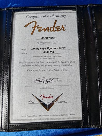 Fender Custom Shop Jimmy Page Signature 1959 "Mirror" Telecaster Journeyman Relic White Blonde (Delivery available)