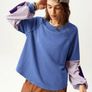 Fab Bohemela Blue Sweatshirt Size XL Image 3