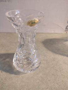 Tyrone Crystal Hourglass Vase