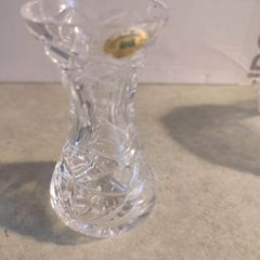 Tyrone Crystal Hourglass Vase
