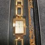 lip Gold Tone Ladies Quartz Watch, Earrings & Necklace Set Image 4