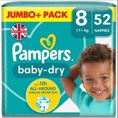 pampers size 8 52pk