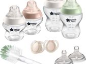 Closer to Nature Newborn Baby Bottle Starter Kit, Breast-Like Teats with Anti-Colic Valve, Mixed Sizes and Colours