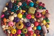 Stunning mixed style and colour wooden bead bundle of approx 150 beads.