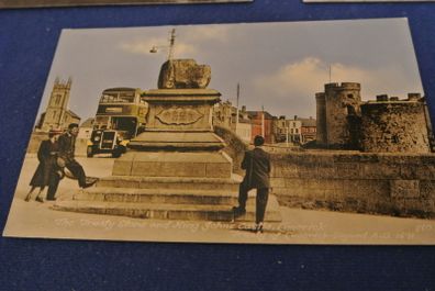 The Treaty Stone & King John's Castle Limerick - Rare Postcard