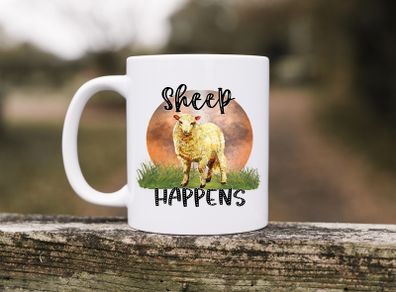 Personalised Novelty Mug - Sheep Happens