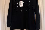 Jumper black with pearls BNWT