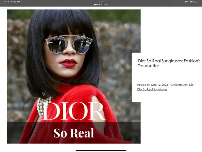 Authentic Dior So Real Sunglasses
