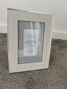 New Silver birch linen effect frame 6"x4" 15x10cm
