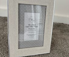 New Silver birch linen effect frame 6"x4" 15x10cm