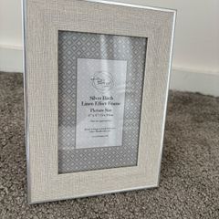 New Silver birch linen effect frame 6"x4" 15x10cm