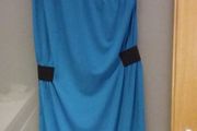 Worn Once, One Shouldered Teal Oasis Dress