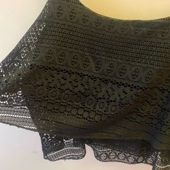 Black lacy crop top (size 16)
