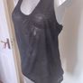 Black mesh vest Crivit sports top size UK16/18 EU44/46 Postage included Image 2