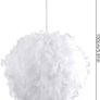 Lampshade Fluffy Pendant Feather Light Shade for Ceilings with E27 Bulb Romantic Droplight Lampshade Elegant Feather Floor Lamps Home Decoration for Living Room Image 4