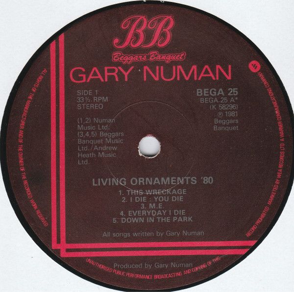 Gary Numan  Living Ornaments '80