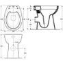 High Rimless Toilet Soft Close 7 cm Higher Ceramic White Image 9