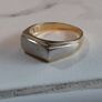 9ct white and yellow gold ring hallmarked 375 size 9 Image 6
