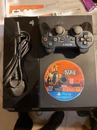 SONY Playstation 4, Model CUH-1003A, Plus RED DEAD II, Redemption PS4 Game, Power Cable and 1 Controller, in excellent cosmetic condition