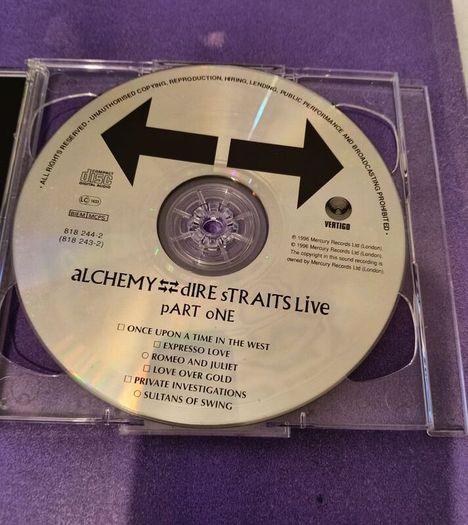 Dire Straits 2 CD set, Alchemy Live