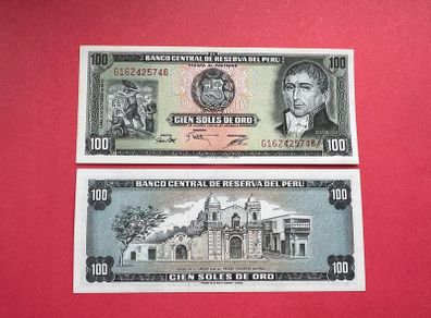 Peru  100 Soles  1975  ( uncirculated )