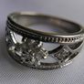 Vintage White Sapphire Floral Ring Image 3