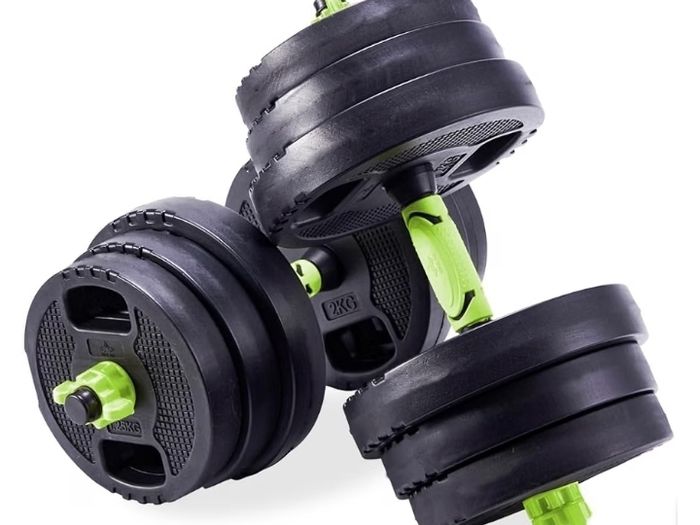 20KG Adjustable Dumbbell & Barbell Set 3-in 1 Home Gym Weights | Space-Saving Strength Training for Home