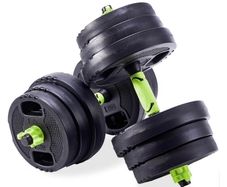 20KG Adjustable Dumbbell & Barbell Set 3-in 1 Home Gym Weights | Space-Saving Strength Training for Home