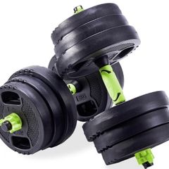 20KG Adjustable Dumbbell & Barbell Set 3-in 1 Home Gym Weights | Space-Saving Strength Training for Home