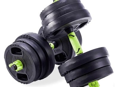 20KG Adjustable Dumbbell & Barbell Set 3-in 1 Home Gym Weights | Space-Saving Strength Training for Home