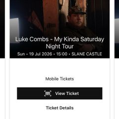 Luke Combs Tickets - Sunday 19th July (Standing Plus)